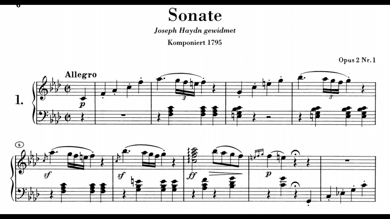 Beethoven Piano Sonata No.1 in f minor Op.2 No.1 (Pollini)