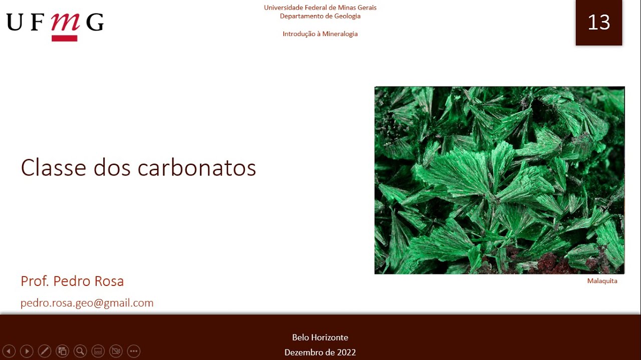 13  Classe dos carbonatos