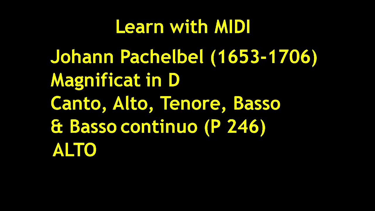 Chorservice Pachelbel Magnificat in D · Alt