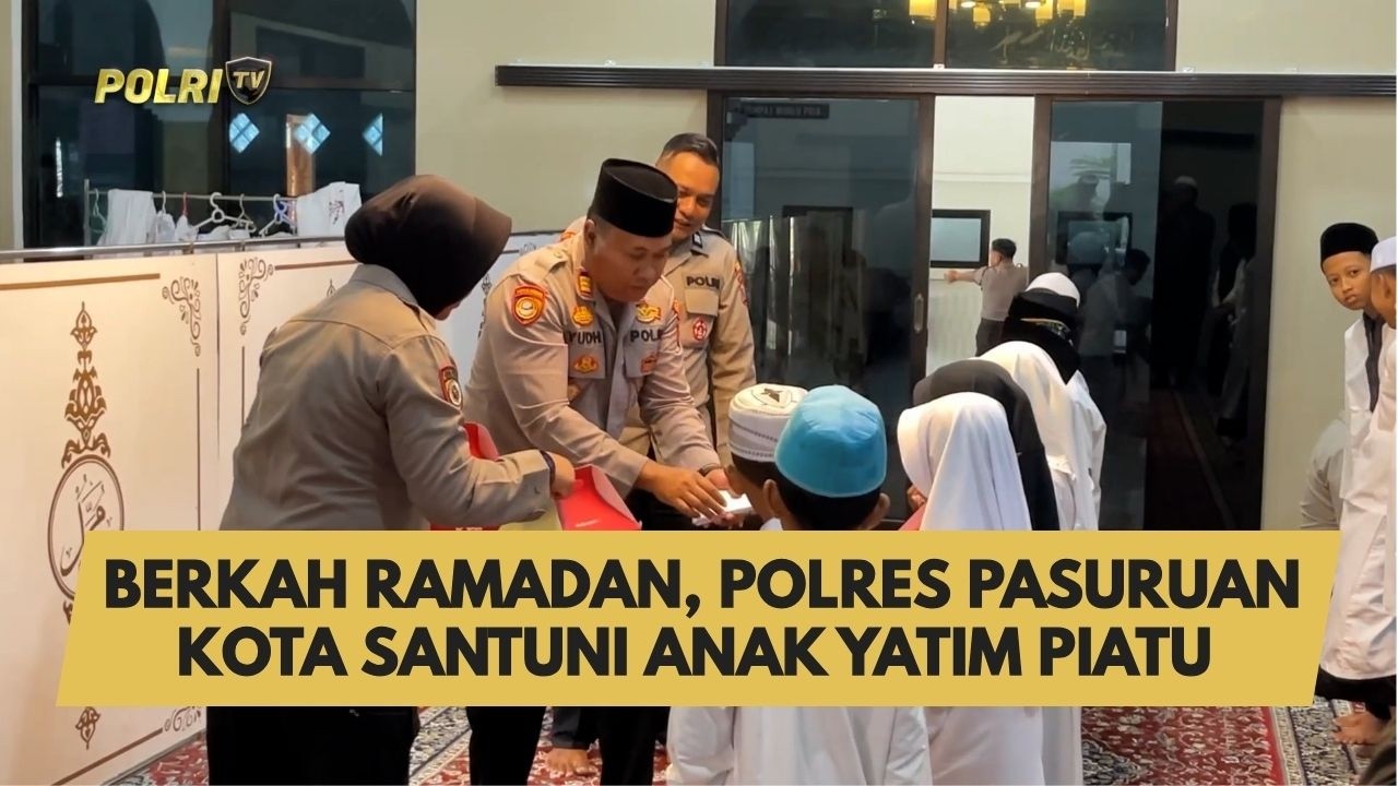 BERKAH RAMADAN, POLRES PASURUAN KOTA SANTUNI ANAK YATIM PIATU