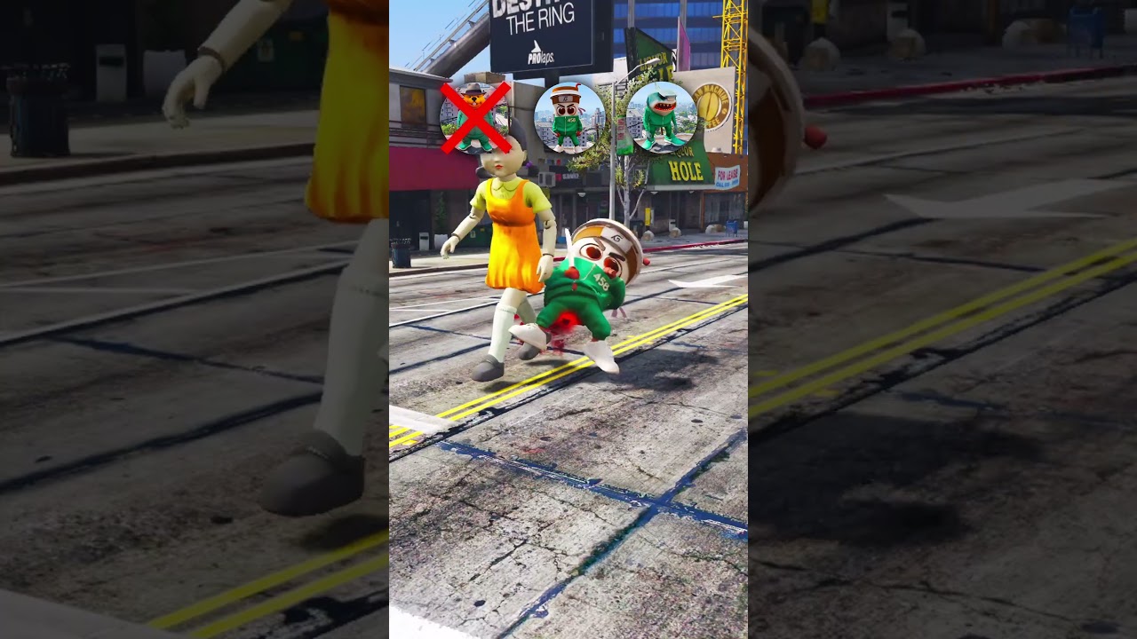 WYZWANIE LALKI SQUID GAME BRAINROT w GTA 5 #gta5