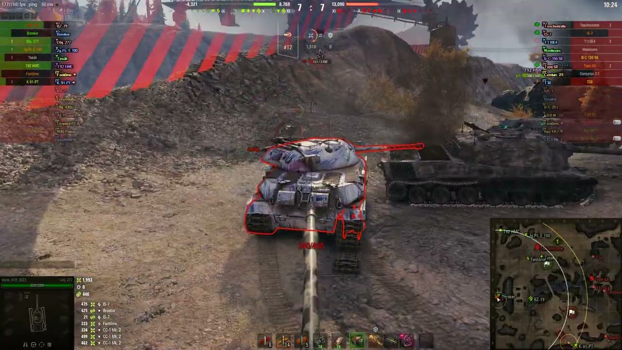 [WoT] object 277 / DMG : 4576 Block : 0 / 6 kill