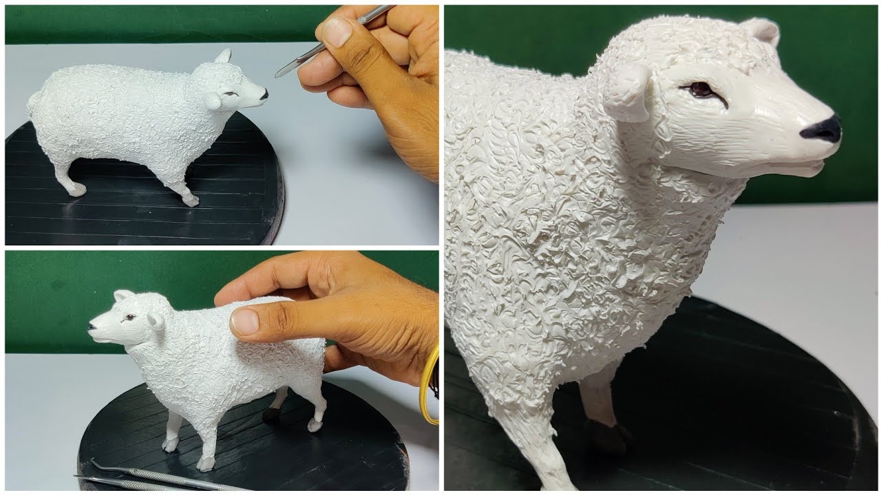 Sculpting Animals | Sheep Sculpture | Cow Sculpture | sculpt farm animals | clay Sculpture tutorial