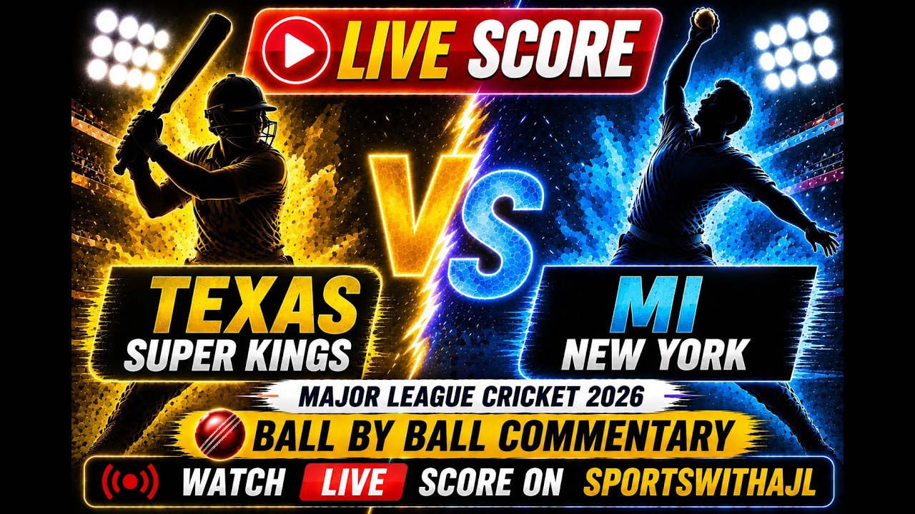 Texas Super Kings vs MI New York LIVE 🔴 MLC 2026 | TSK vs MINY Live Score & Commentary