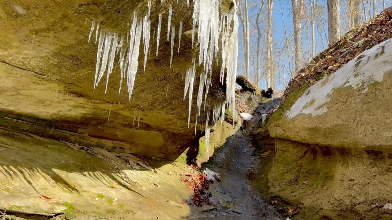 Soothing Winter Waterfall/ 2hr