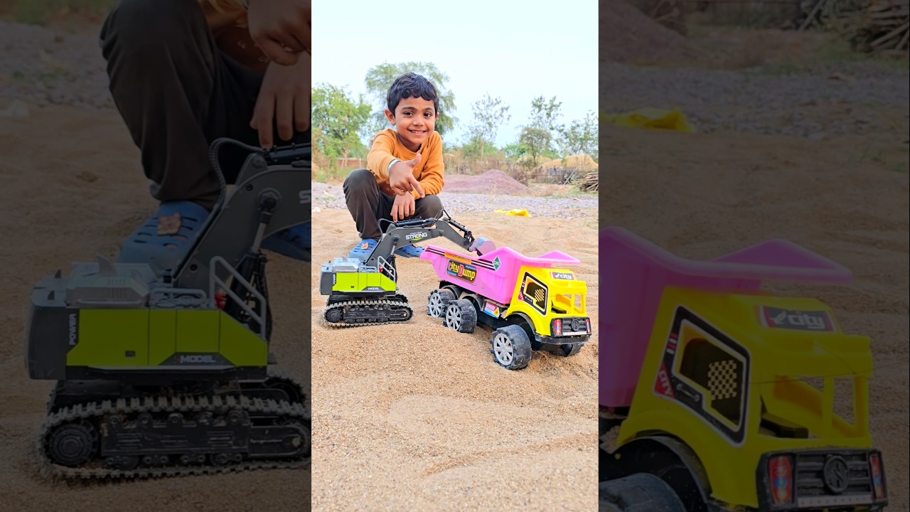 Jcb 3dx Loading Sand Dumper Accident ? Cartoon Video | CS Toy
