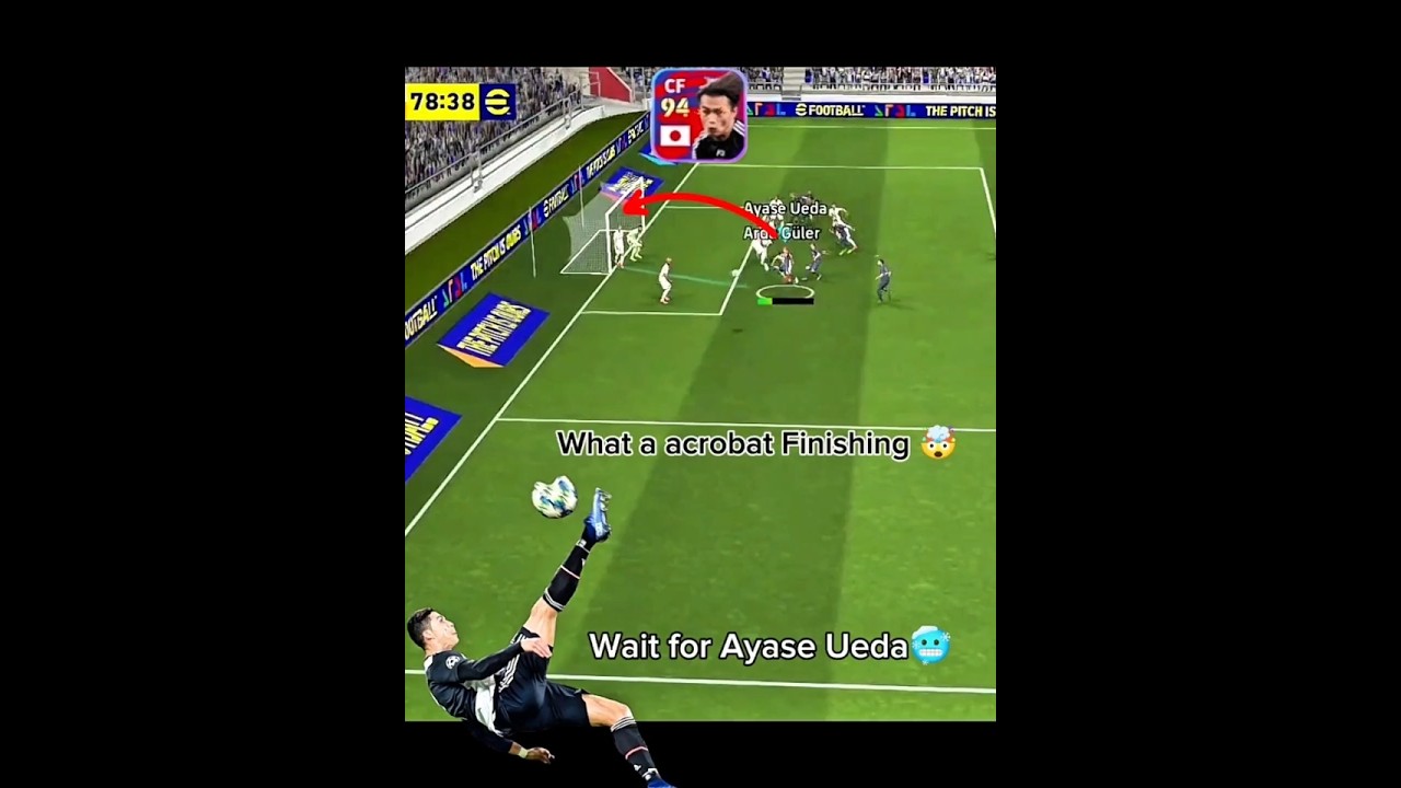 Ayase Ueda 🔥 acrobat Finishing 🤢 #efootball2025 #efootball #shorts #efootballmobile #pesmobile #pes