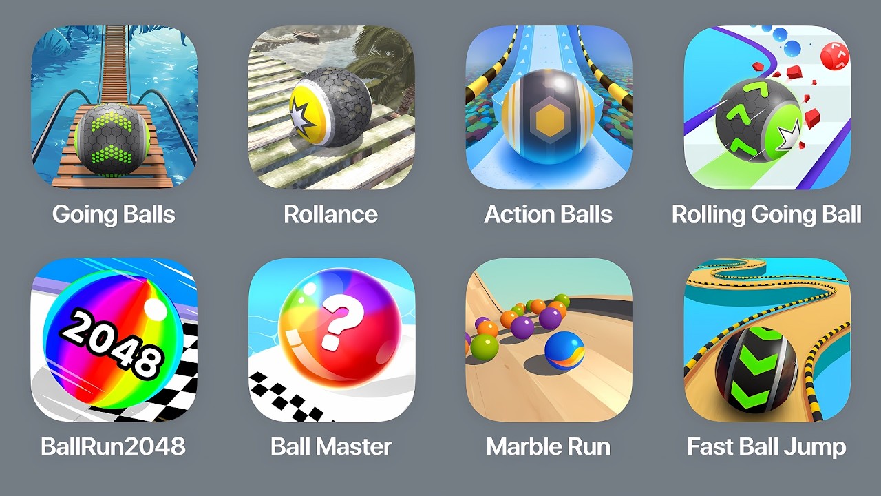 Going Balls, Rollance, Action Balls, Rolling Going Ball, BallRun2048, Ball Master, Marble Run, Fast