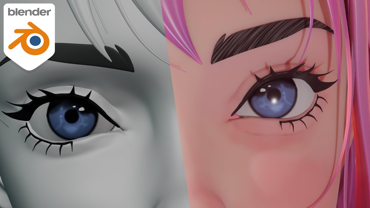 Blender beginner tutorial - How to make a beautiful hand painted eye