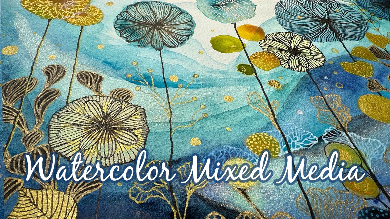 Abstract Watercolor Painting Meets Zentangle: The Art of Mindful Creativity!