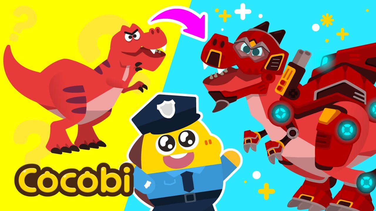 T-rex Robot Superhero! | Song for Kids | Cocobi