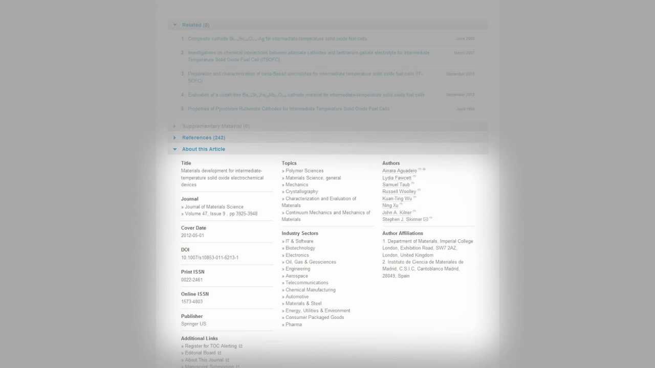 Springer for R&D Online Tutorial - Journal Pages