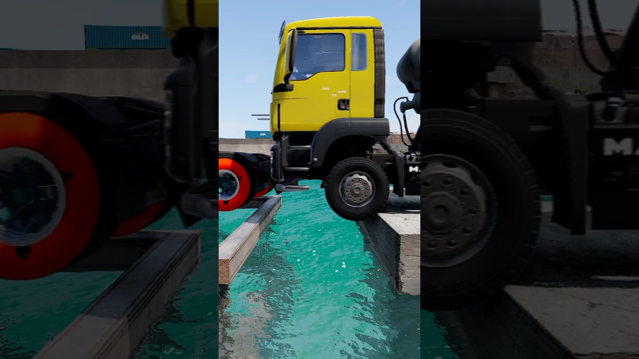 Towing truck on bumpy road_truck dance - Coffin Dance Song Cover #69 - BeamNG TRAP