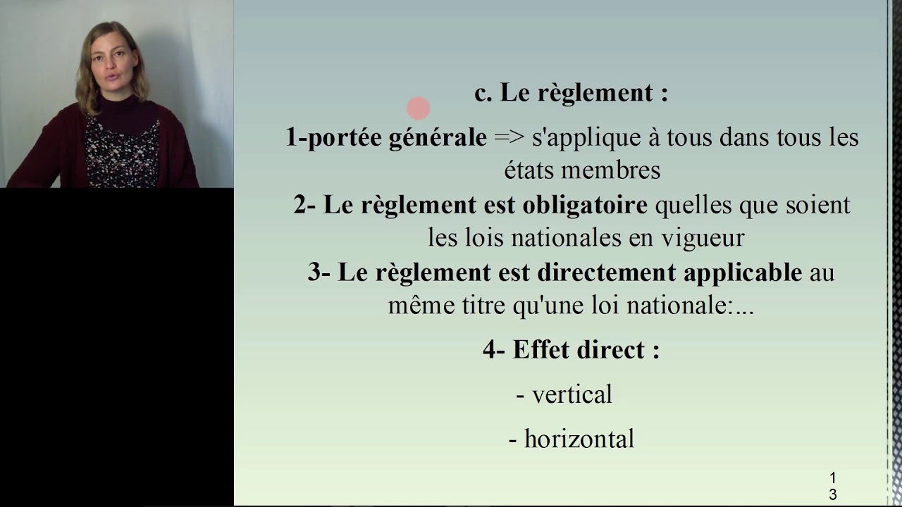 Droit séance 10 -  le droit européen