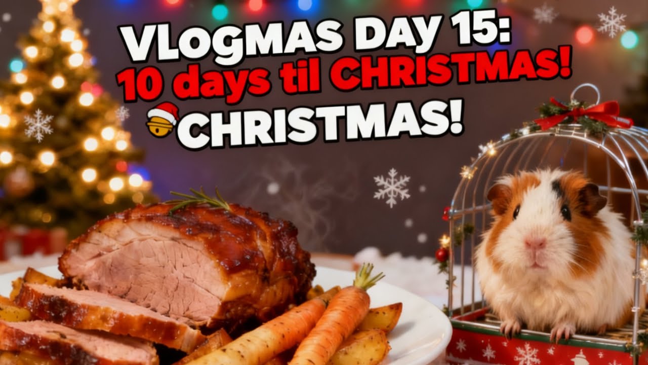 VLOGMAS, день 15: 10 дней до Рождества! 🎄 Огромный понедельничный ужин и вонючие морские свинки!