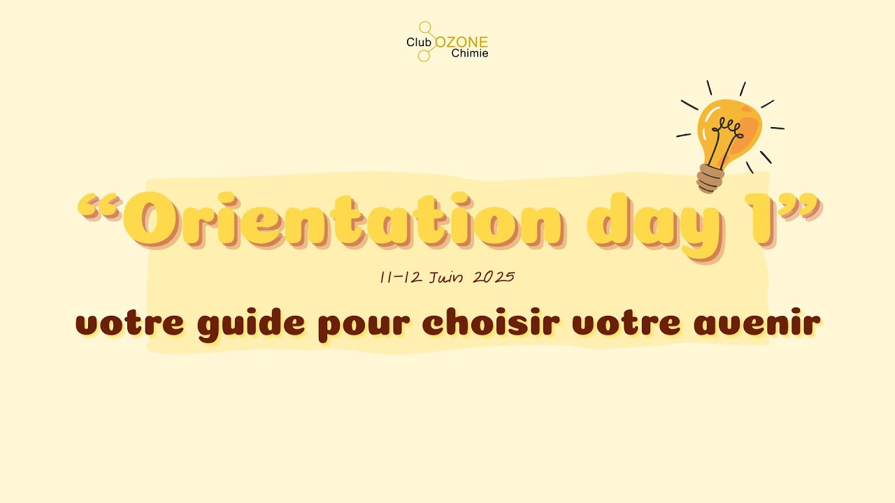 Orientation day 1: chimie analytique, chimie pharmaceutique, chimie de L'eau, STM