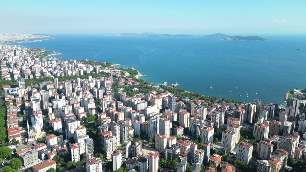 Feneryolu, Kalamış Marina, Fenerbah&ccedil;e Stadium Drone Footage 4K