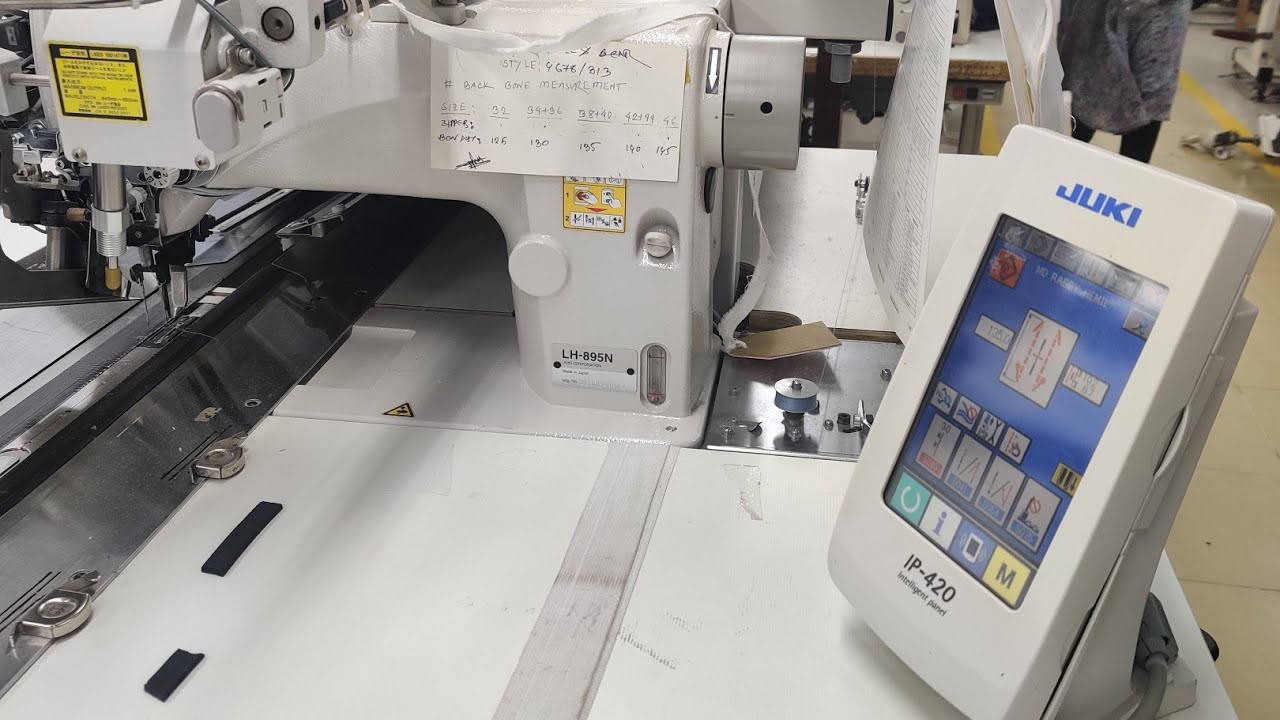 juki APW sewing machine Lh-895n automatic  Interlinig feeder on of setting