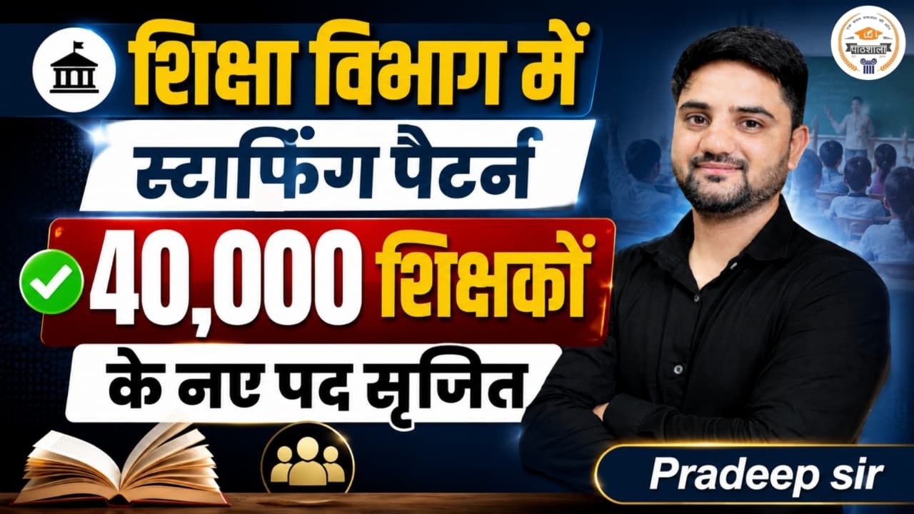 New Teachers Vacancy Big Update | शिक्षा विभाग स्टाफिंग पैटर्न Latest Update By Pradeep Sir