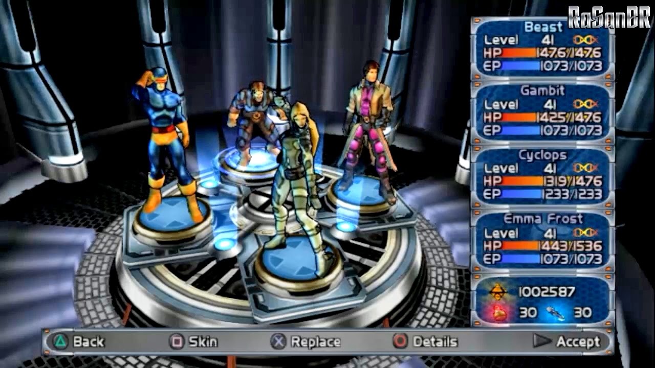 X-Men Legends (PS2) ALL ALTERNATE COSTUMES