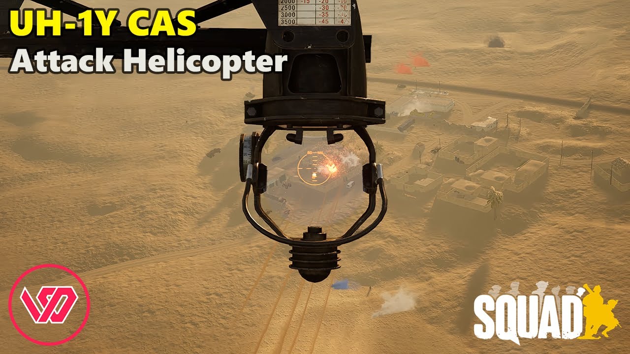 Attack Helicopter UH-1Y CAS on Tallil | #SQUAD #SQ_UA