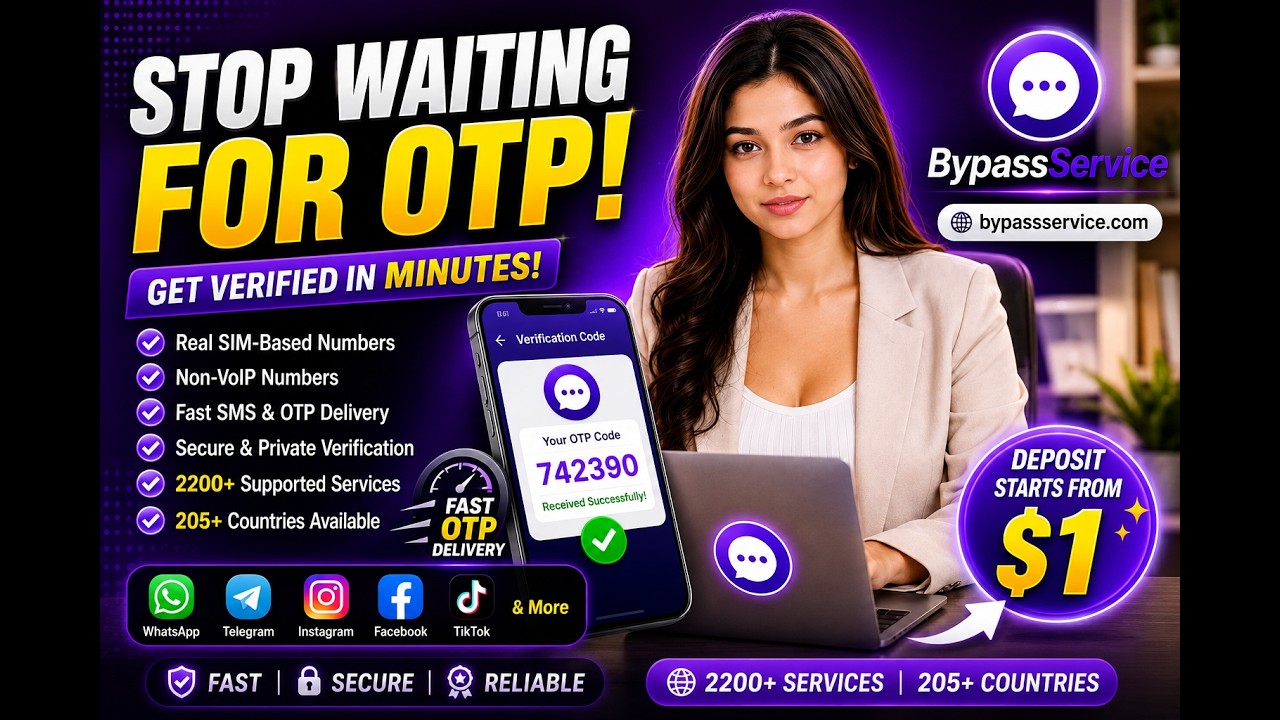 Still Waiting for Your OTP? Get Real SIM SMS Verification From Just $1 | BypassService