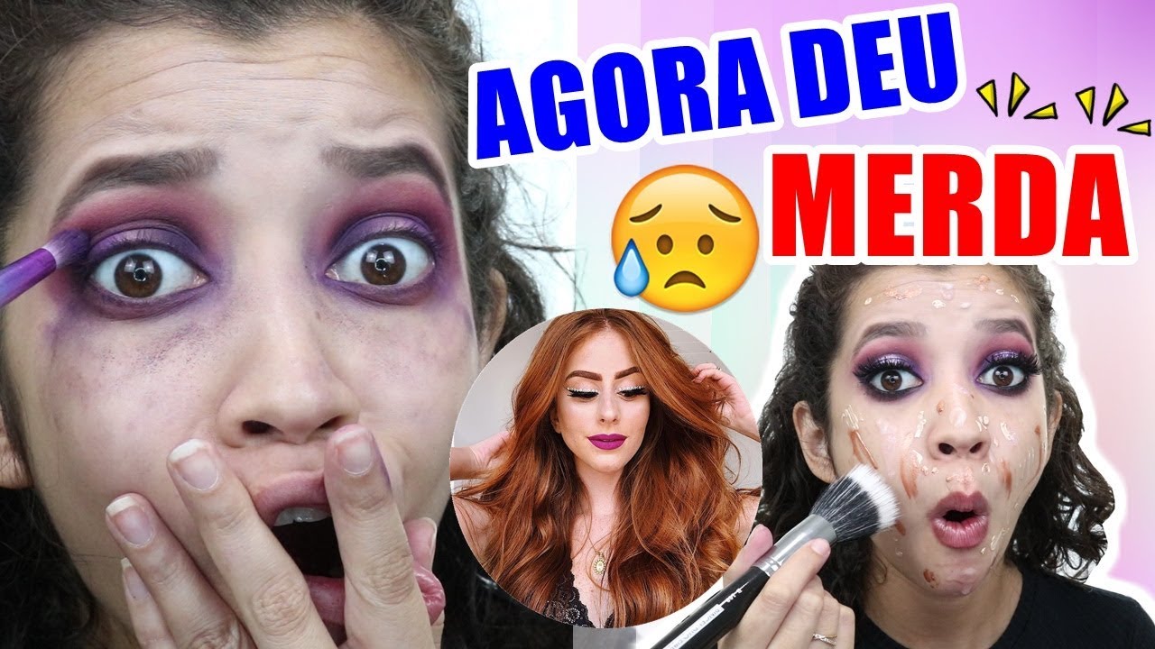 TENTEI REPRODUZIR A MAQUIAGEM DA MARI MARIA EM 15 SEGUNDOS | VEJA O DESASTRE