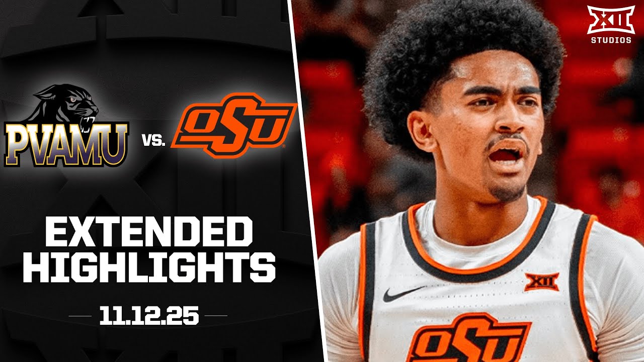 Prairie View A&M vs. Oklahoma State Extended Highlights | 2025-26 Big 12 Men's Basketball