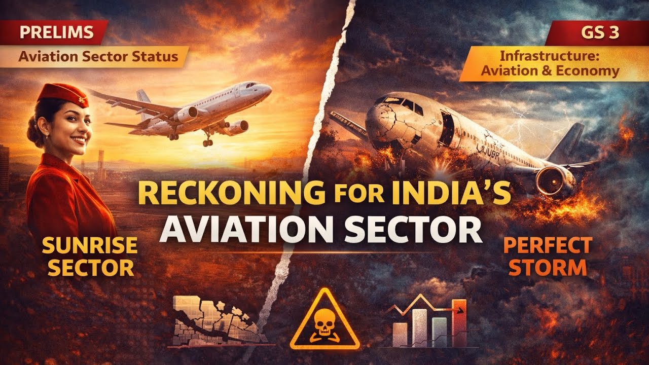 Reckoning for India’s Aviation Sector | GS 3 Infrastructure | UPSC 2026 #prelims2026 #upsc2026 