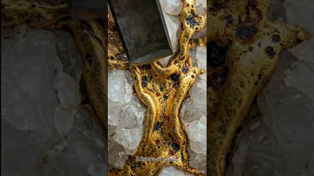 Unbelievable Gold Vein Found Inside Quartz! Rare Natural Gold Discovery