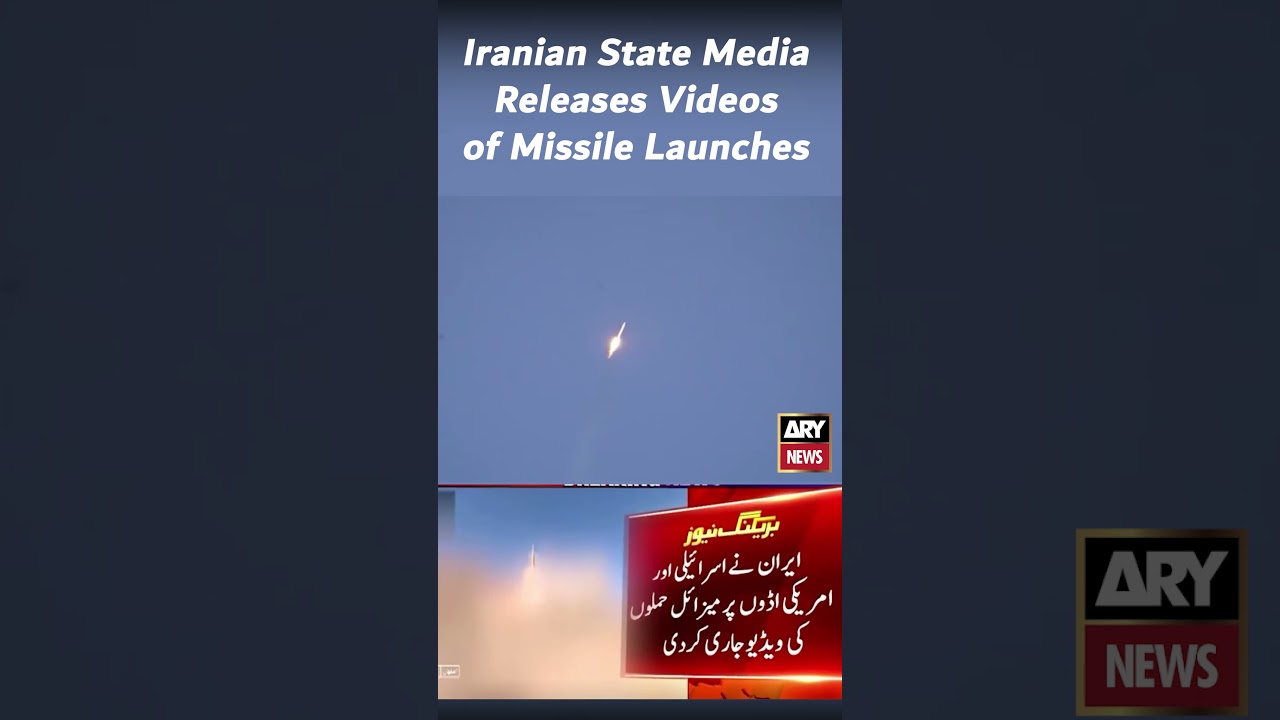 Iranian state media releases videos of missile launches #iranisraelwar #iranuswar #iran #shorts