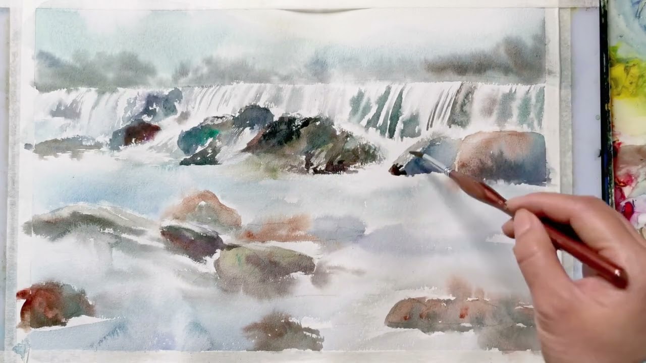 Autumn & Winter Watercolor Painting | Calm and Atmospheric Art