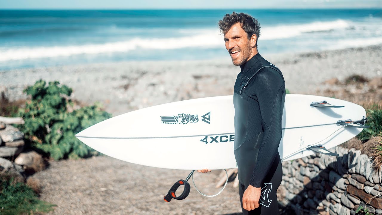 Reubyn Ash talks about XCEL Infiniti Wetsuits and takes it for a spin at his local.