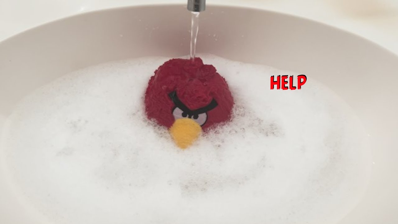 Angry Birds Plush - Washing a Red Plush