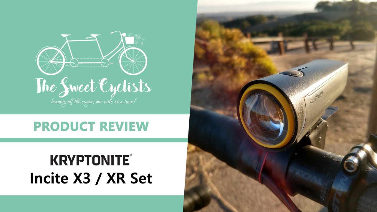 Kryptonite Incite X3 Headlight and XR Taillight Bike Lightset Review - feat. Anti-glare Beam Optics