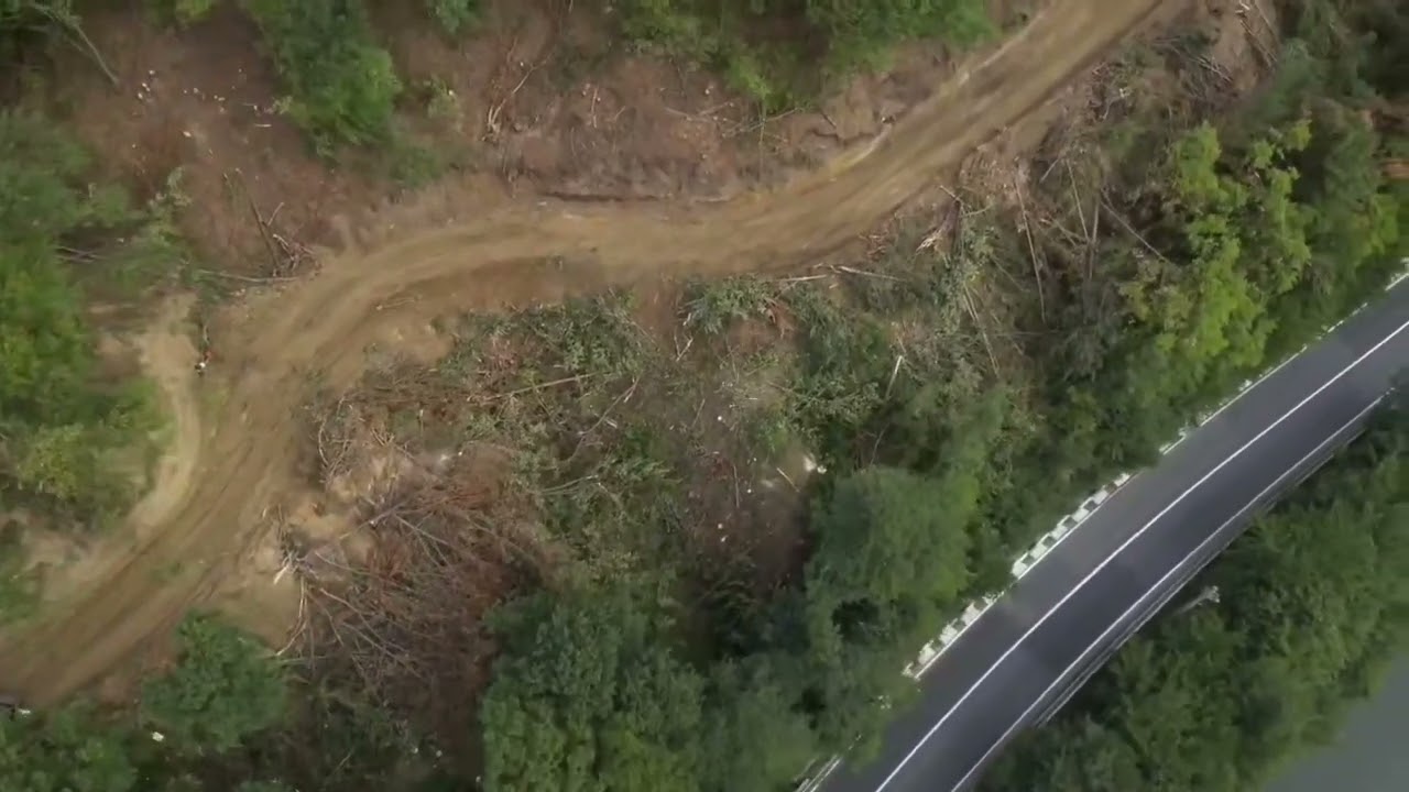 Imagini din drona drum tehnologic Boita Lazaret DN7 Valea Oltului.