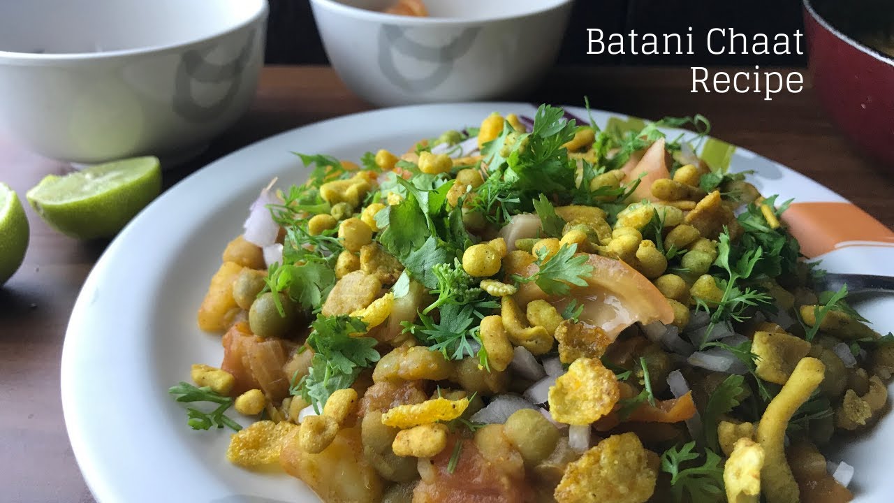 Street Style Batani Chaat Recipe at Home | Green Peas chaat / Matar chaat