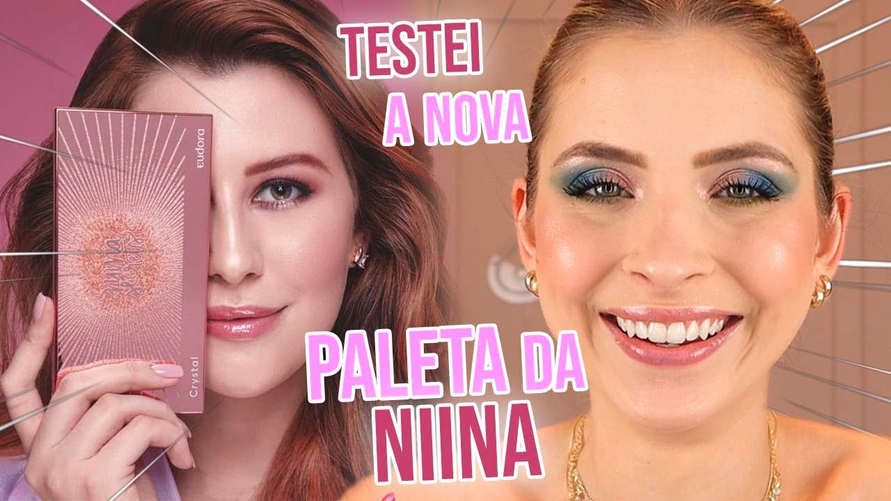 TESTEI A PALETA CRYSTAL DA NIINA SECRETS COM EUDORA!!! | FERNANDA TUMAS