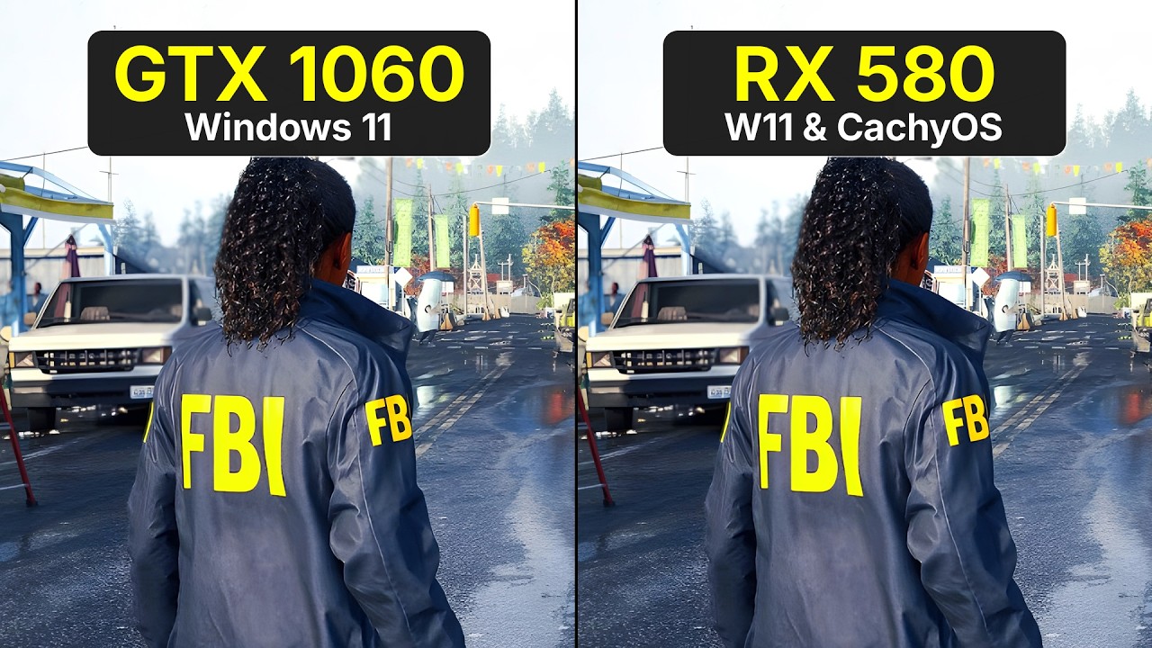 GTX 1060 vs RX 580 in 2026 🔥 Windows 11 vs Linux CachyOS Benchmark!