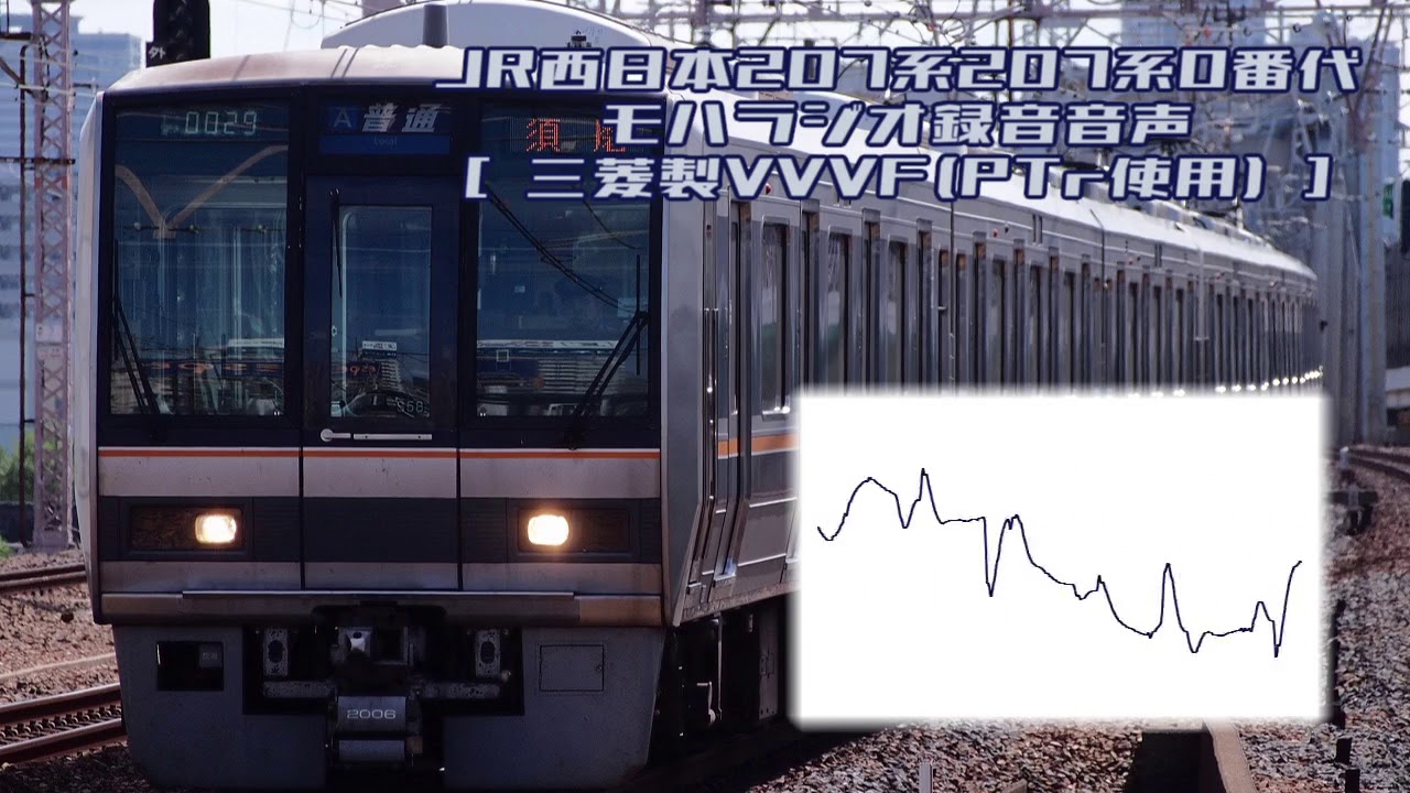 [モハラジオ録音]JR西日本207系0番代 モハラジオ録音音声[三菱製VVVF(PTr使用)]