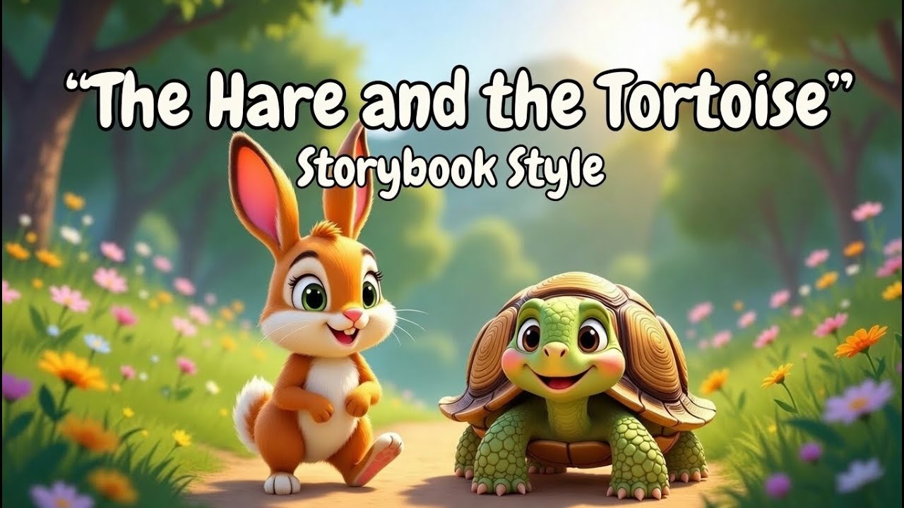 The Hare and the Tortoise | Storybook Style Moral Story | The Race of the Steady Heart