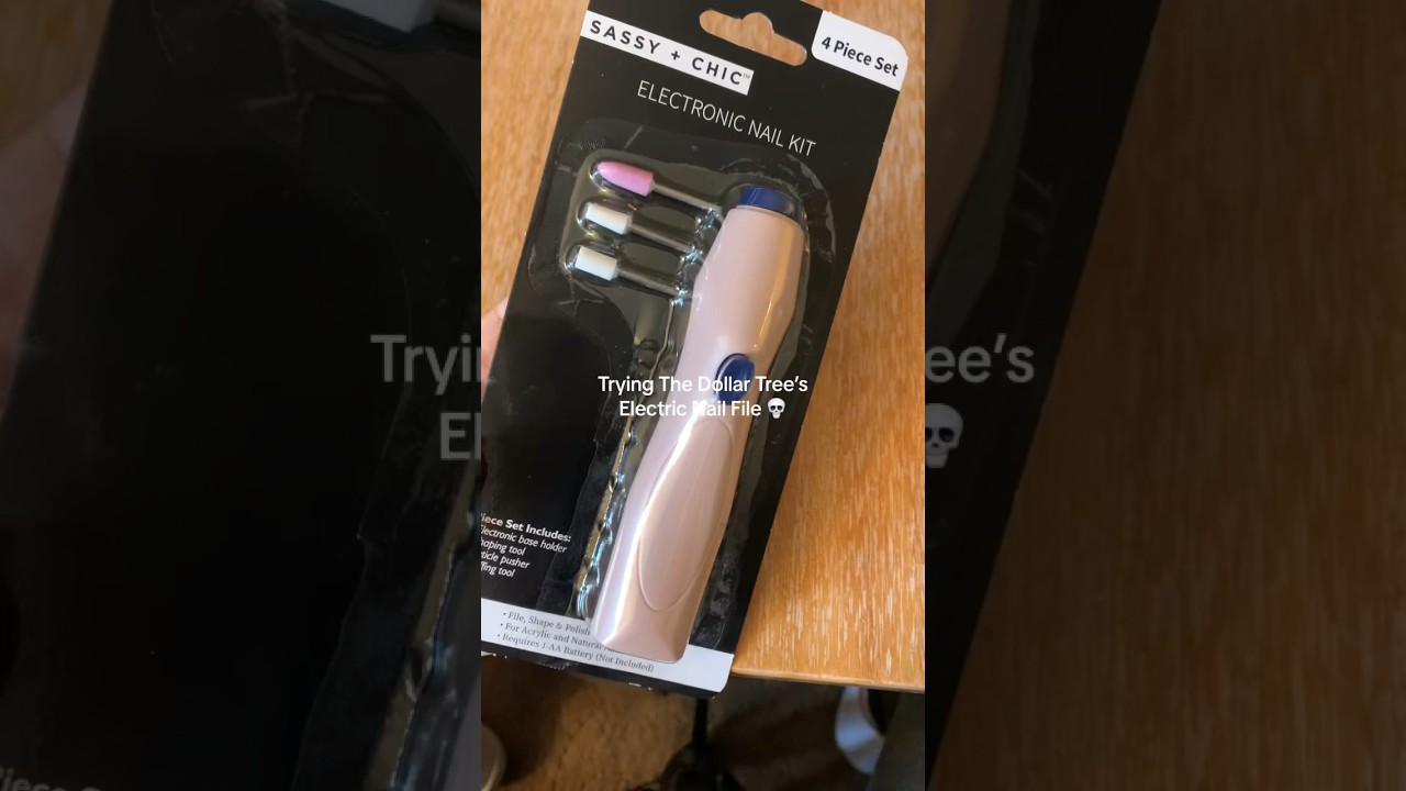 Dollar Tree Electric Nail File? 💅🏼 #dollartreefinds #naturalnails #gelnails #nailfile #diygelnails