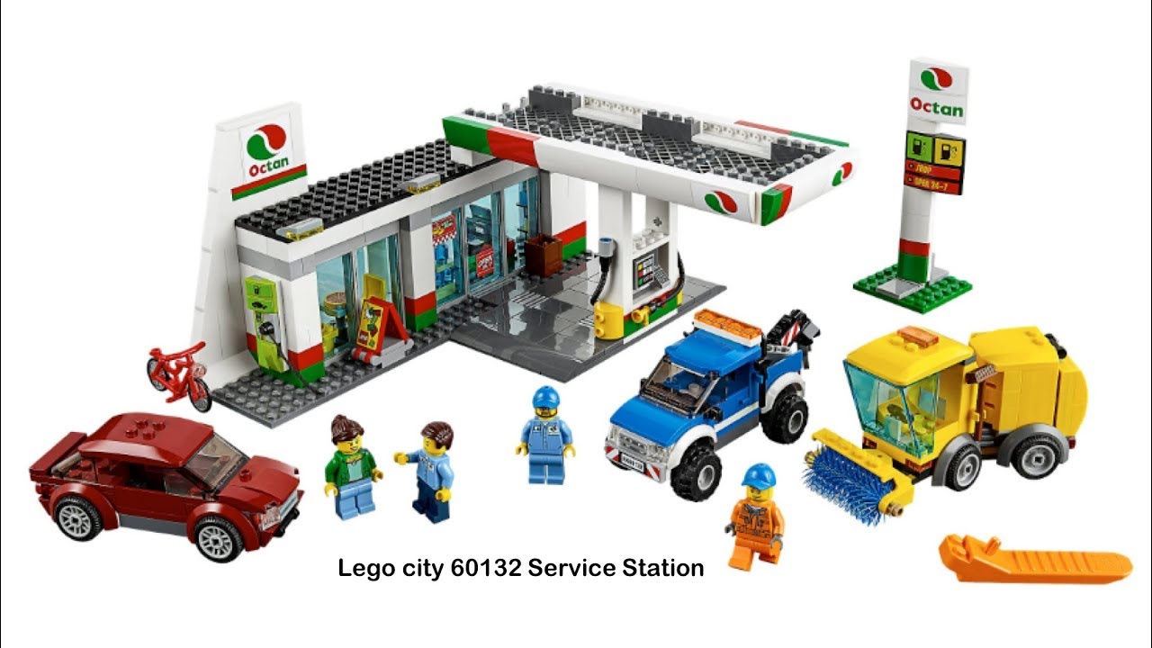 lego city 60132 service station - lego speed build