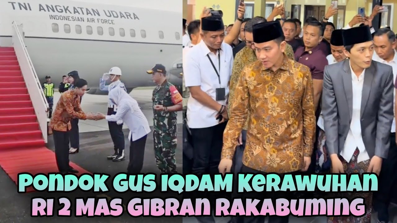 RI 2 mas Gibran Rakabuming Wakil Presiden sowan ke pondok Gus IQDAM 