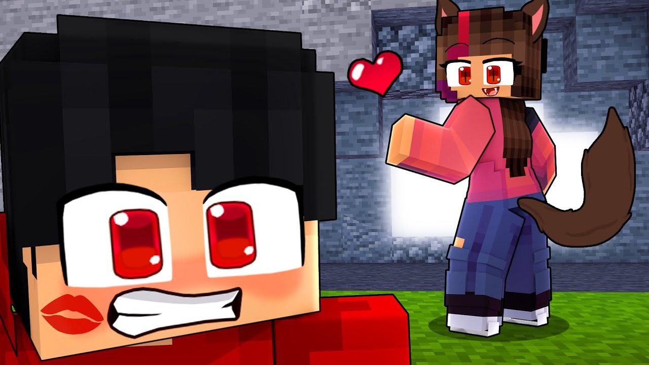 Meu PRIMEIRO BEIJO foi de uma LOBA ALFA no Minecraft
