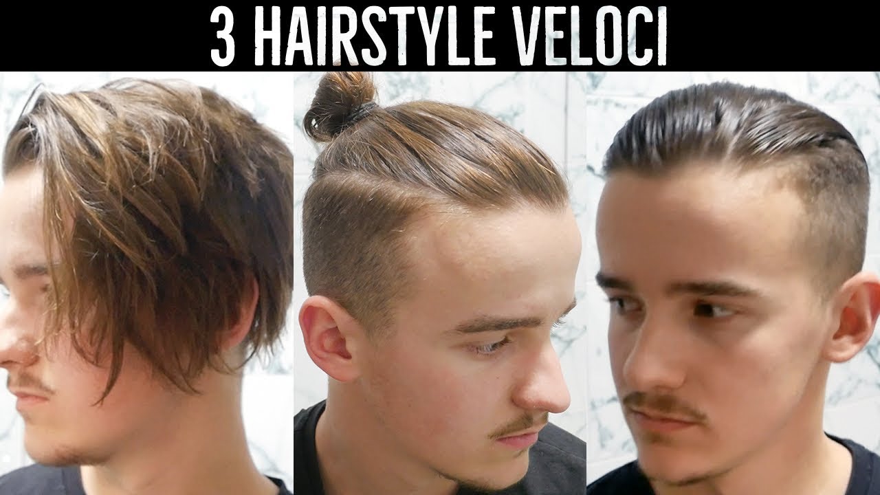 CAPELLI UOMO - 3 Acconciature Veloci per Capelli Lunghi