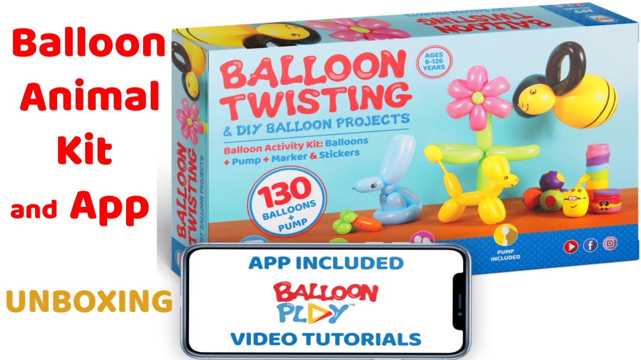 Deluxe Balloon Animal Kit with App | Unboxing BalloonPlay&trade; 🎈Animal Balloon Kit with App