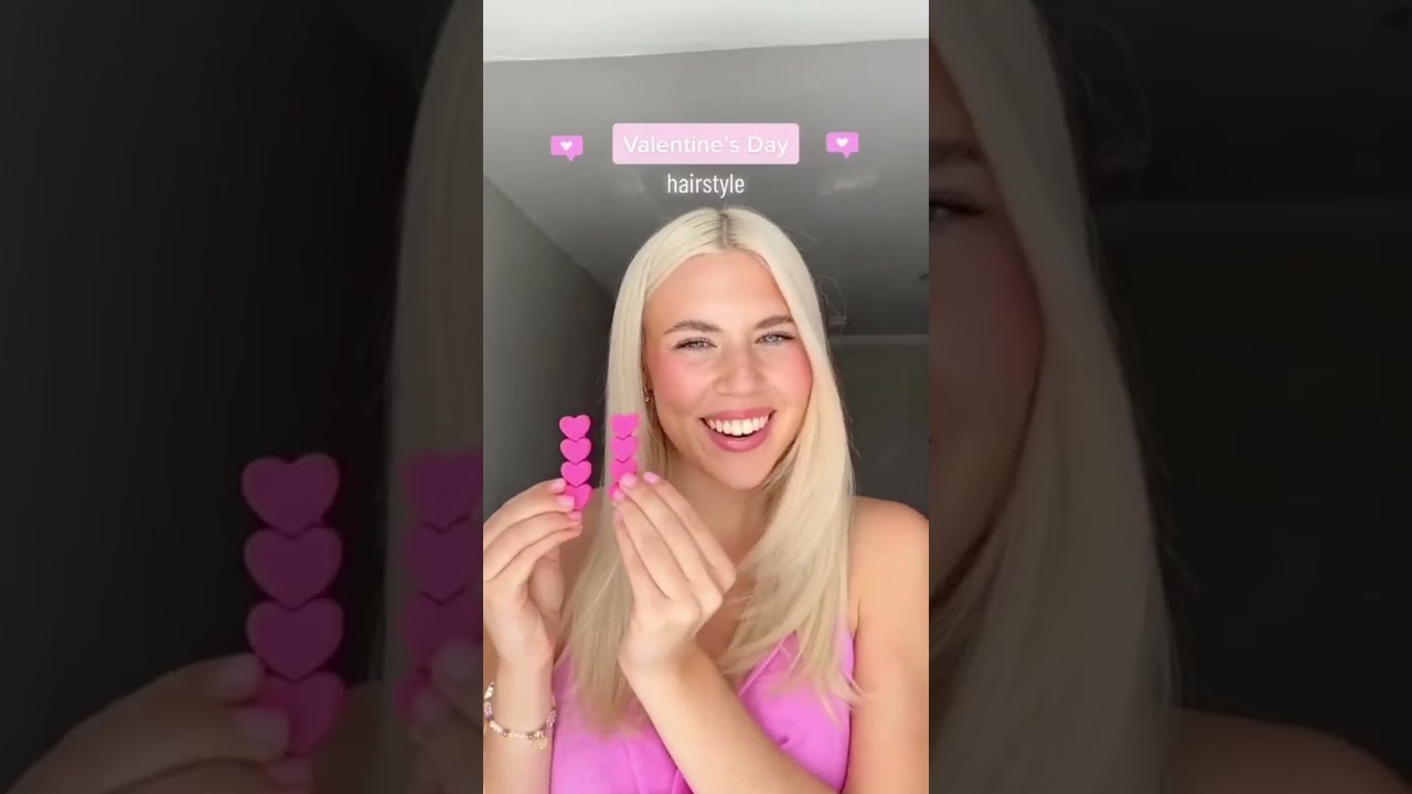 &hearts; valentine day hair set #hairstyles #hairshow #hairset #viral #hairtipsfor7second
