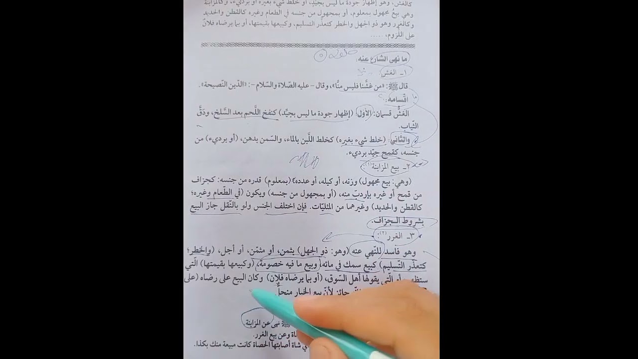 حلقه5عقود منهي عنها فقه مالكي تانيه ثانوي تيرم أول تابع باب البيوع