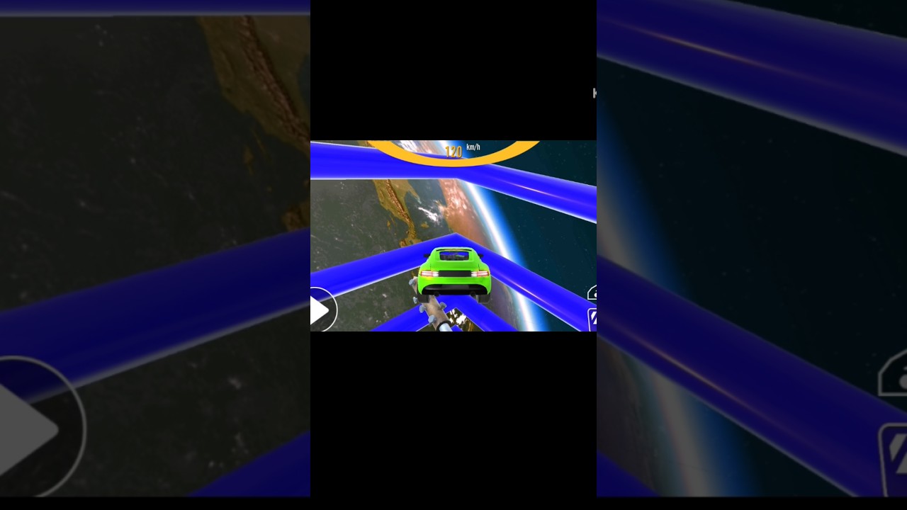 super car stunts challenge in space station 